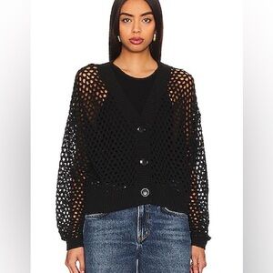 LNA Abi open knit cardigan